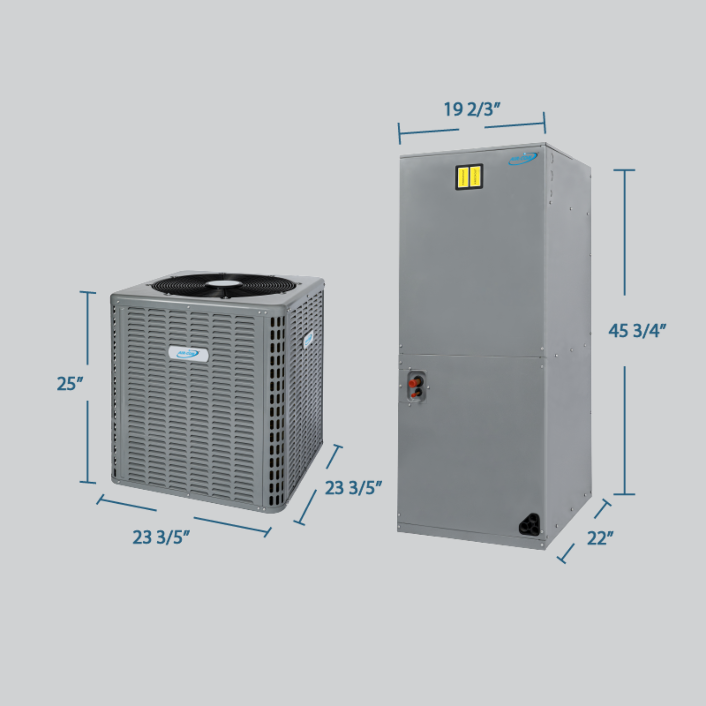 Air-Con 1.5 - 5 Ton 14.3 SEER2 Air-Con Saturn Series COOLING ONLY Air Conditioner System Multi Positional - ATSEM4H4T18/ATSCV4C4T18