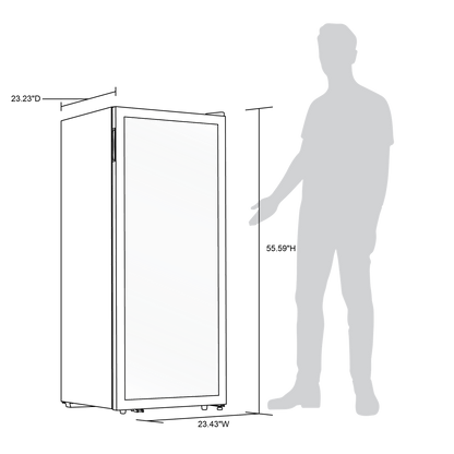 Newair - 98-Bottle Dual-Zone Freestanding Wine Cooler NWC098SS00 w/ Low-Vibration Ultra-Quiet Inverter Compressor & Adjustable Racks