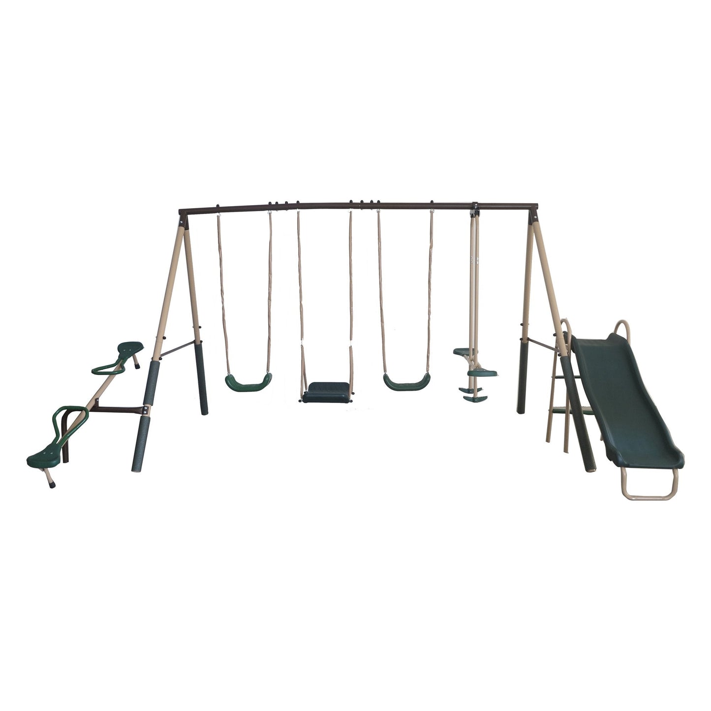 XDP Recreation Playground Galore Outdoor Swing Set with Glider, 3 Swings & Slide - 94021