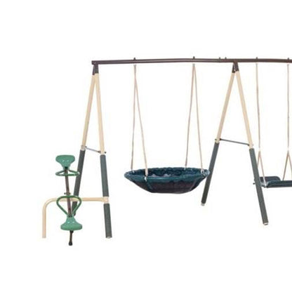 XDP Recreation Deerfield Playground Swing Set, Super Disc, Slide, Glider & Swing - 102128