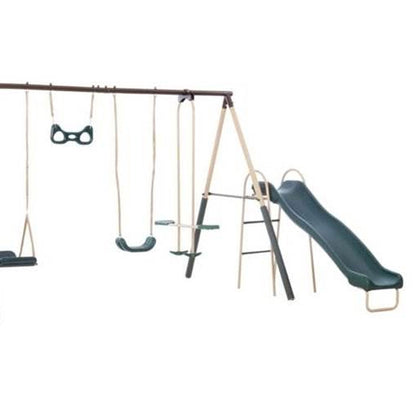 XDP Recreation Deerfield Playground Swing Set, Super Disc, Slide, Glider & Swing - 102128
