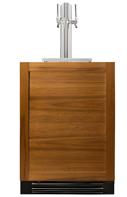 True Refrigeration: 24" Dual Tap Beverage Dispensor w/ Door Lock - TUR-24DD-L-SS-C