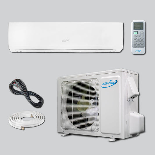 Air-Con Eclipse Series 36000 BTU 16.4 SEER Ductless Mini Split Air Conditioner 15ft Lineset & Wiring - ASPCI/EM4H4S36R