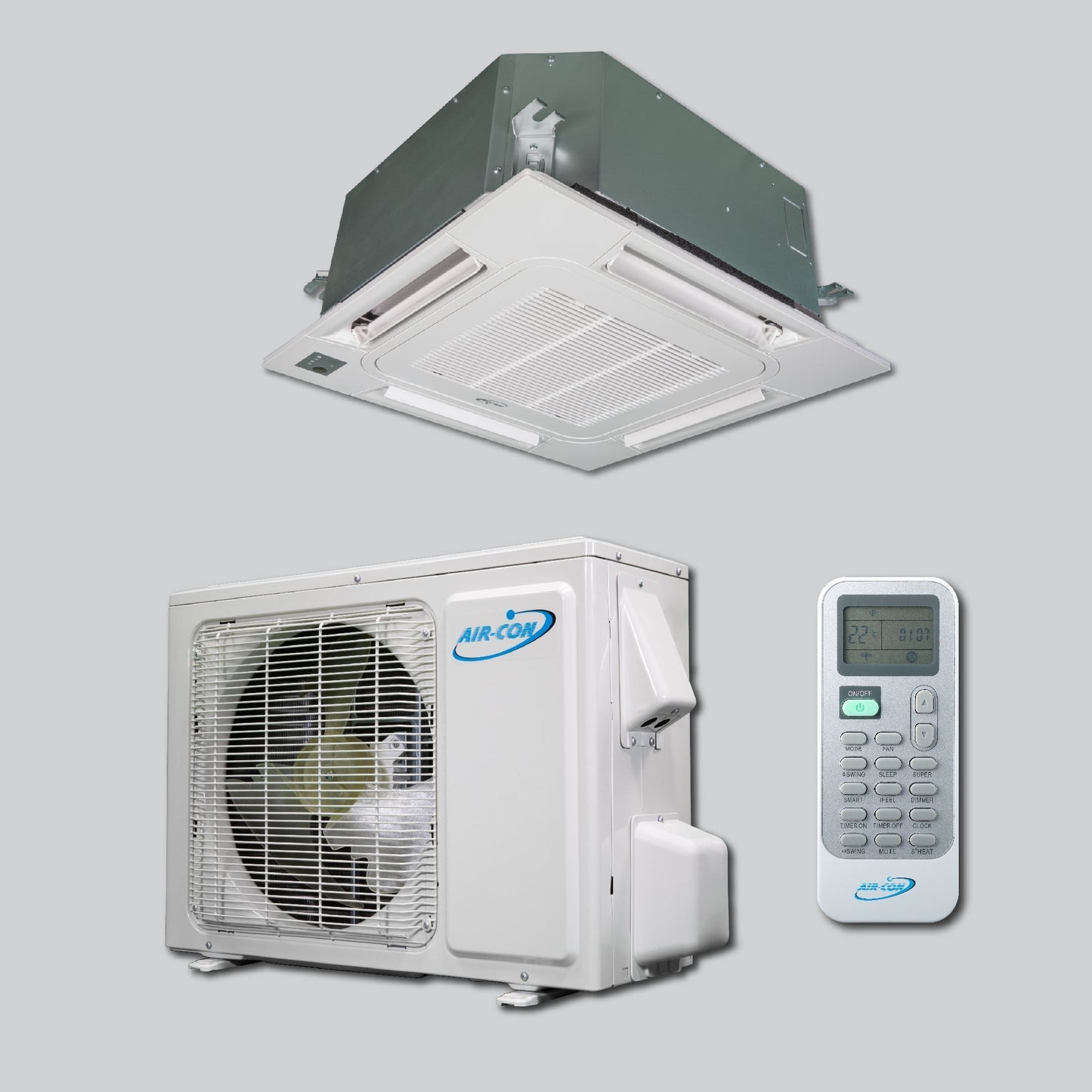 Air-Con Sky Pro 24000 BTU Cassette Type Ductless Air Conditioner 19 SEER - ASLCI/EC4H4S24