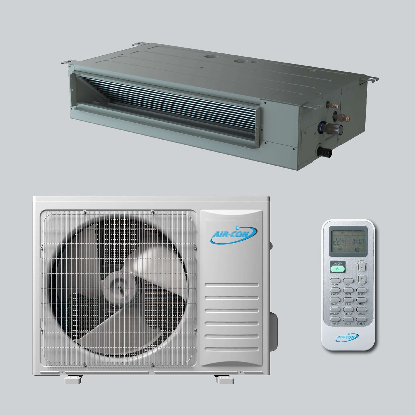 Air-Con Sky Pro 9000 BTU Concealed Duct Mini Split Air Conditioner 19 SEER - ASLCI/EK4H4S09