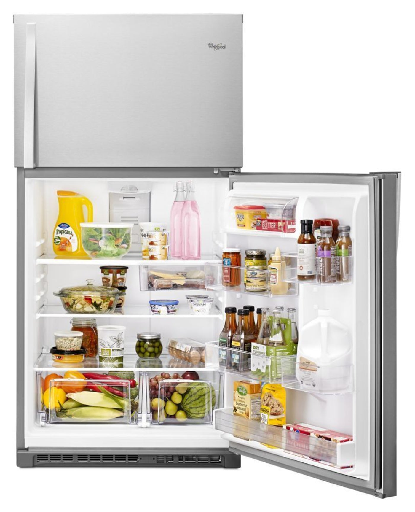 WHIRLPOOL 33-inch Wide Top Freezer Refrigerator - 21 cu. ft. - WRT541SZDM-KT