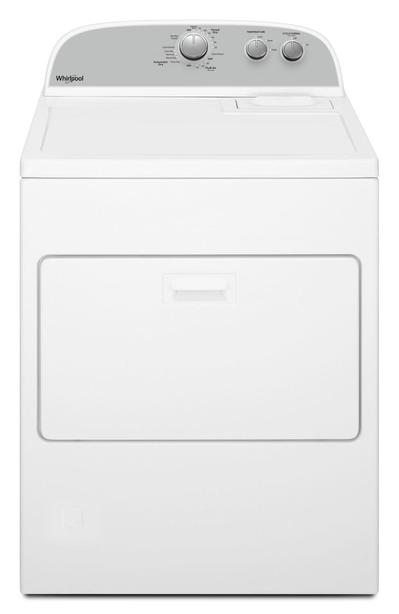 WHIRLPOOL 7.0 cu. ft. Top Load Electric Dryer with AutoDry Drying System White - WED4950HW