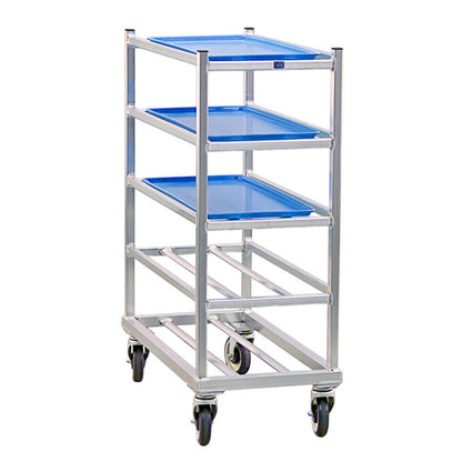 New Age 1354 Universal 16"W x 42"H x 32.5"D Mobile Platter Rack, 7-1/4" Spacing - NW1354
