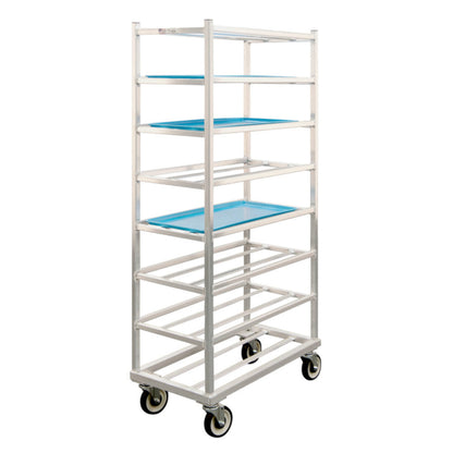 New Age 1355 Universal 16"W x 67"H x 32.5"D Mobile Platter Rack, 7-1/4" Spacing - NW1355