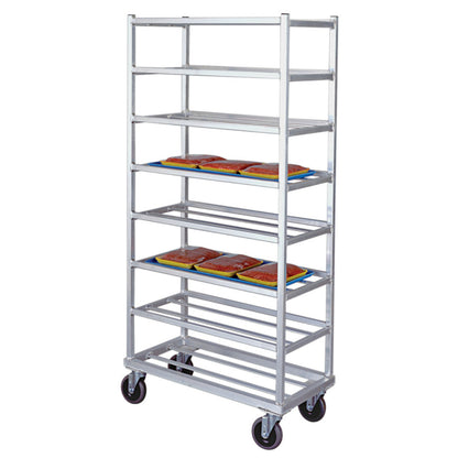 New Age 1355 Universal 16"W x 67"H x 32.5"D Mobile Platter Rack, 7-1/4" Spacing - NW1355