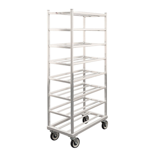 New Age 1355 Universal 16"W x 67"H x 32.5"D Mobile Platter Rack, 7-1/4" Spacing - NW1355