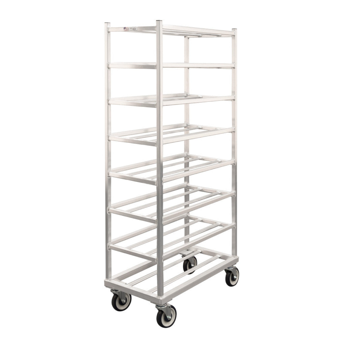 New Age 1355 Universal 16"W x 67"H x 32.5"D Mobile Platter Rack, 7-1/4" Spacing - NW1355