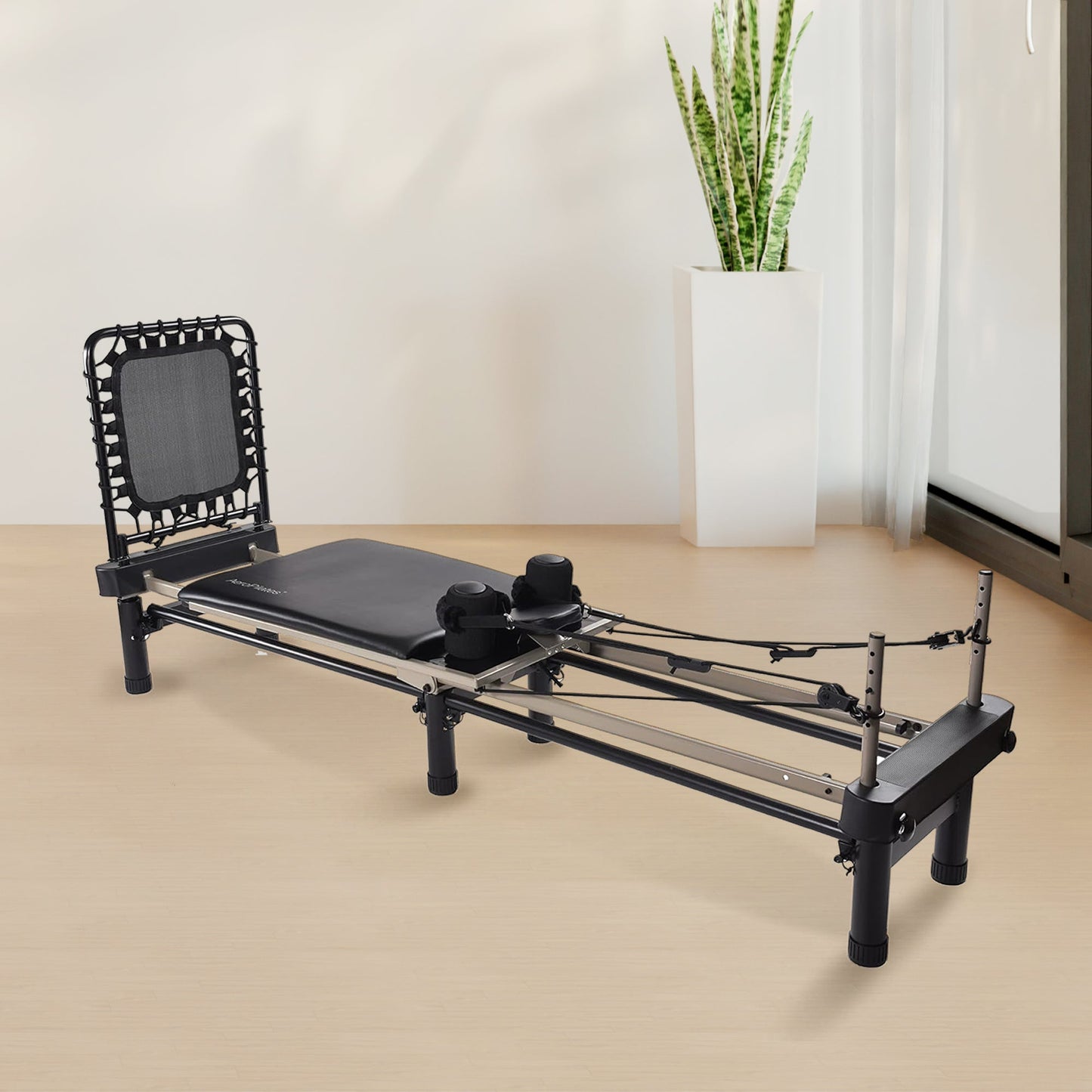 Stamina Products AeroPilates Premier Foldable Reformer Pilates Board Machine w/ Cardio Rebounder -164792