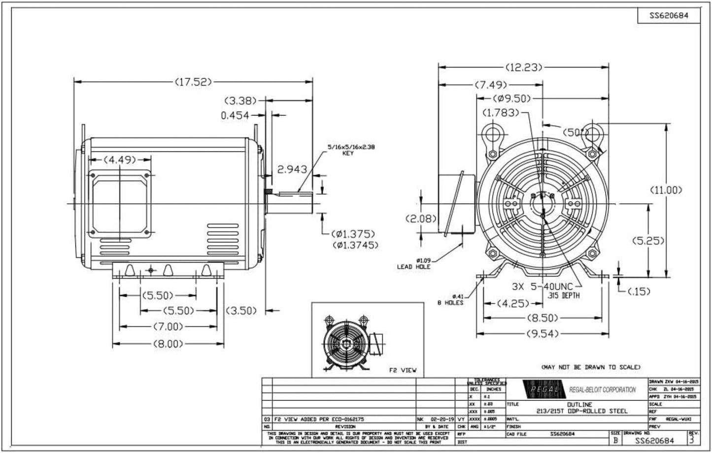 MARATHON GT0016A 7.5HP 1800RPM 213T 460V 3-Phase Motor