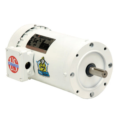 US-Nidec WD5P2DC White Epoxy Washdown Motor 5HP TEFC Three Phase 184TC - WD5P2DC