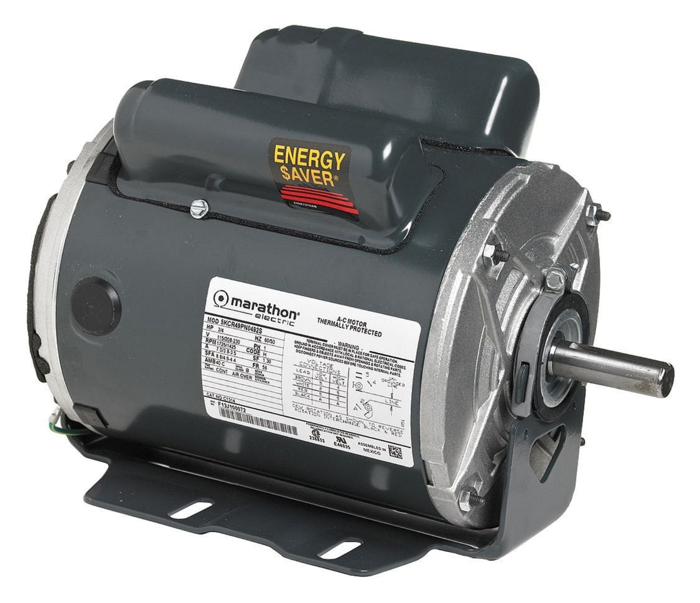 Marathon Electric MC1315 Marathon C1315 Agricultural Fan Motor 1 hp 115/208-230 VAC - MC1315