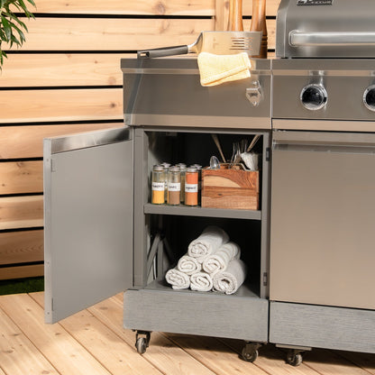 TYTUS Fresno 5-Burner LP/NG Convertible Grill in Stainless Steel + Ash Stone - TDT-021-0704