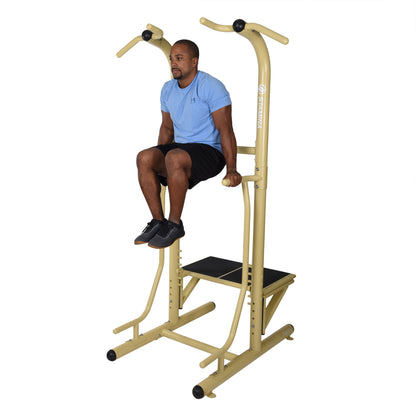 Stamina 65-1485 Weatherproof Steel Outdoor Fitness Power Tower Pro Station, Gold - 182235
