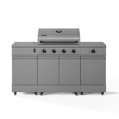 TYTUS Fresno 5-Burner LP/NG Convertible Grill in Gunmetal Gray - TDT-021-0101