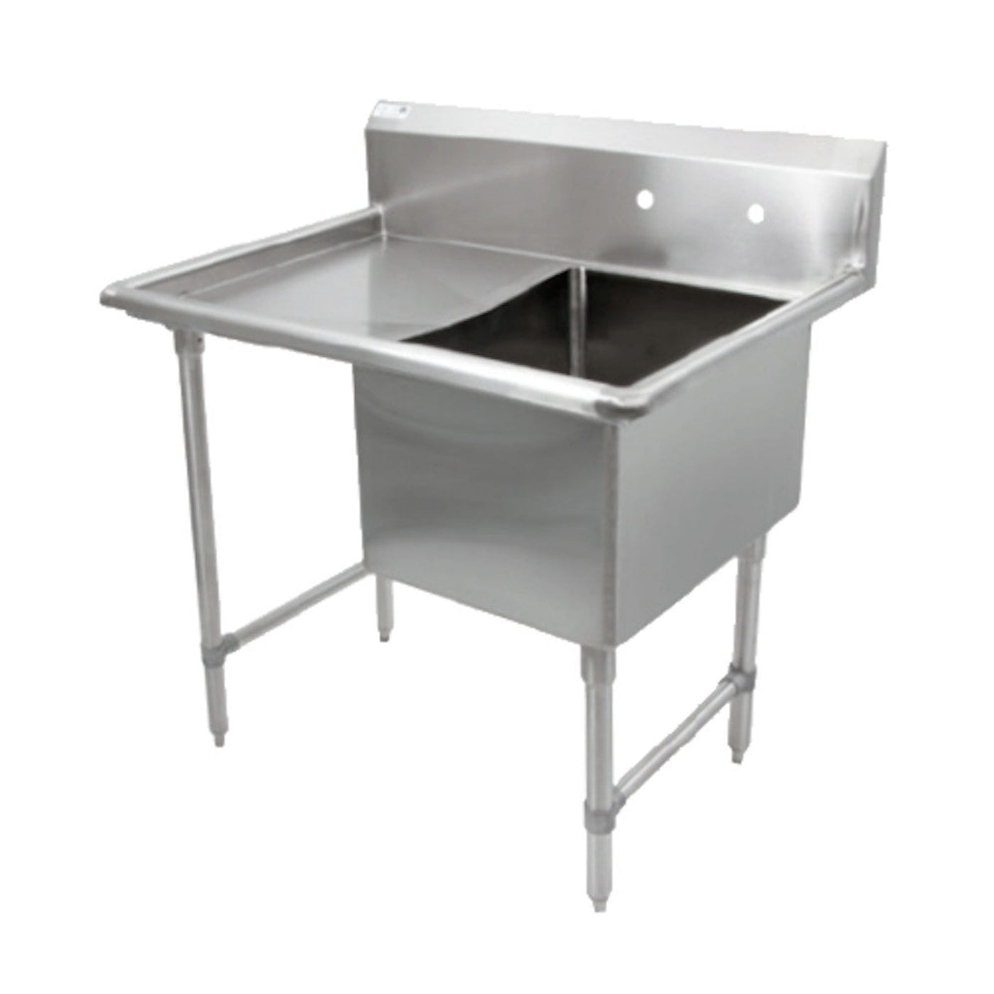 John Boos 1B244-1D24L One Compartment "B" Series Sink with 24" Left Drainboard - JB1B2441D24L