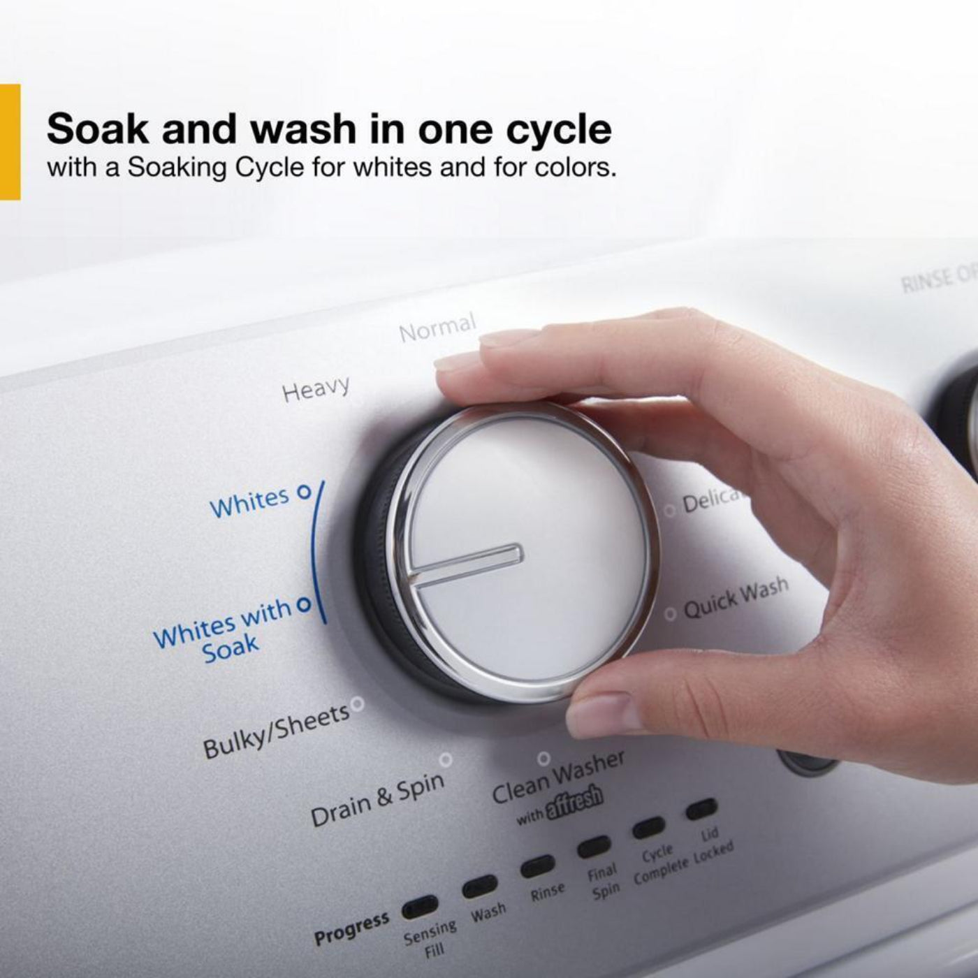 WHIRLPOOL  3.8 cu. ft. Top Load Washer with Soaking Cycles, 12 Cycles - WTW4955HW-KT
