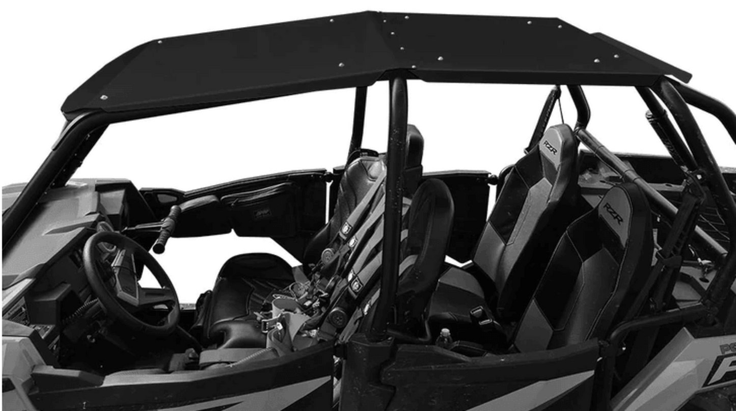 UTVZILLA Polaris RZR 900, 1000, Turbo 4-Seat Aluminum Roof (2014+) - ZL-RZ1K-RF-4-AL-BLK