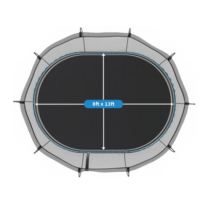 Springfree Trampoline Kids Oval 8 x 13 Ft Trampoline & FlexrHoop Basketball Game - 299726