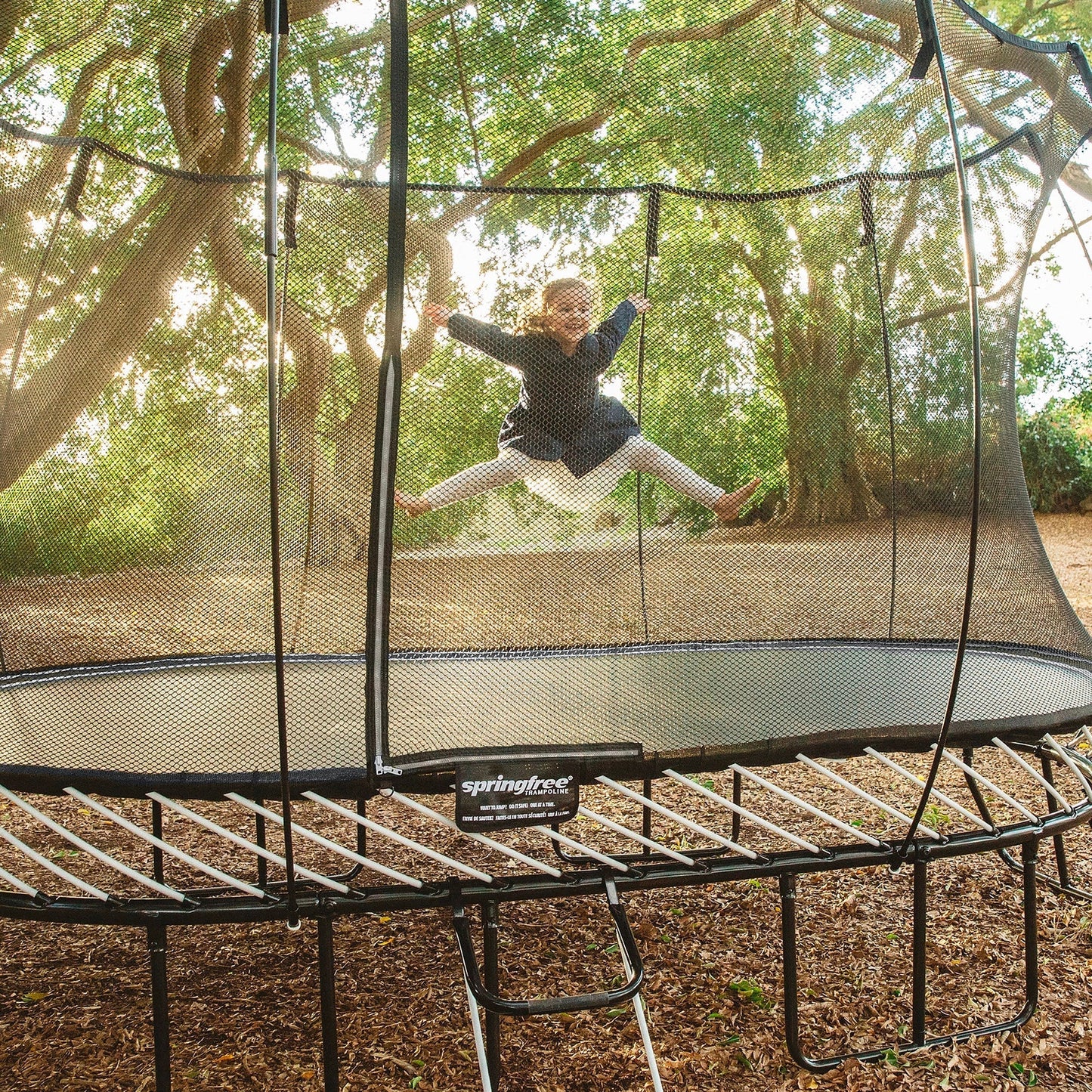 Springfree Trampoline Kids Outdoor Large Oval 8 x 13' Trampoline with Enclosure - 212963