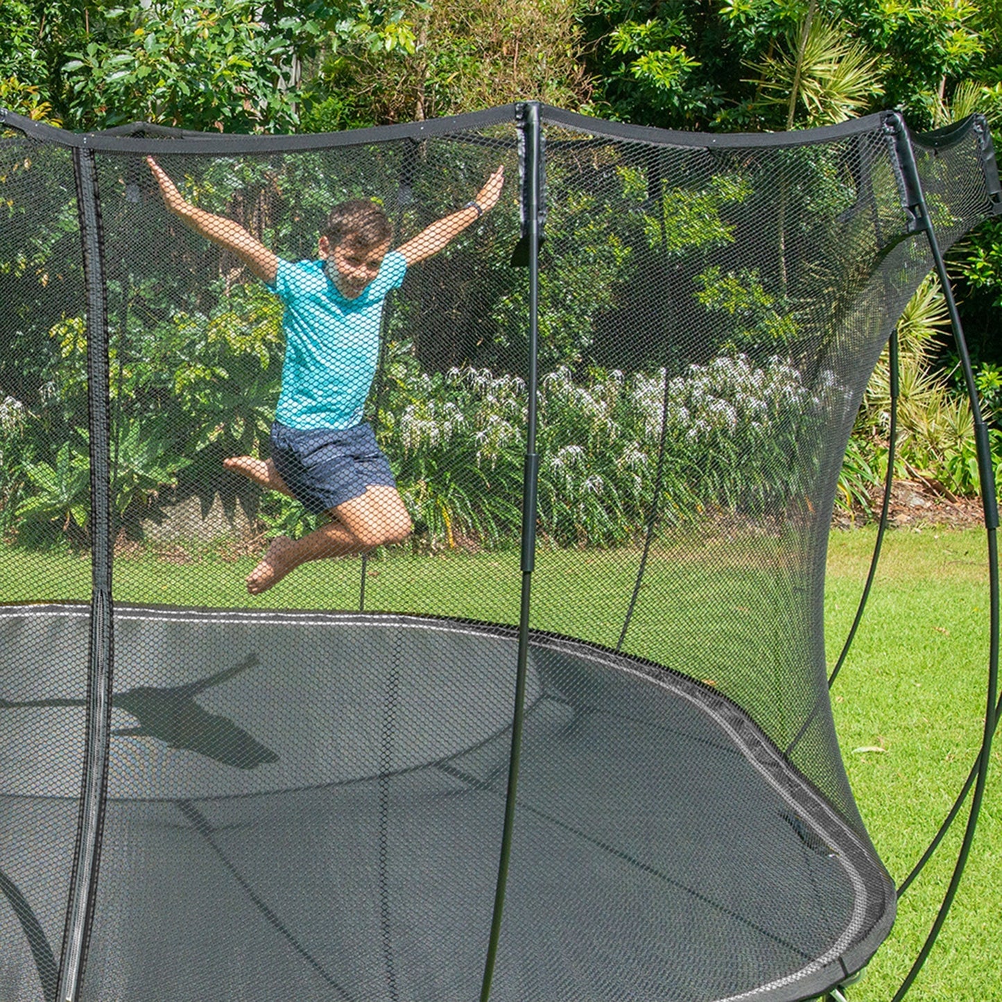 Springfree Trampoline Kids Outdoor Large Square 11 Ft Trampoline with Enclosure - 212964