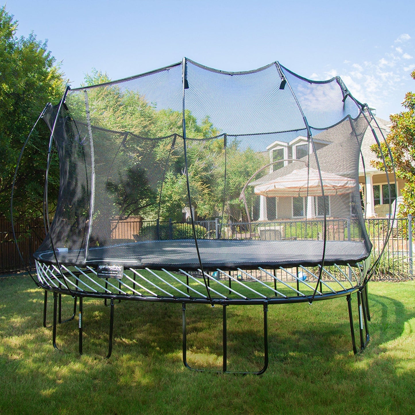 Springfree Trampoline Kids Outdoor Jumbo Square 13 Ft Trampoline with Enclosure - 212965