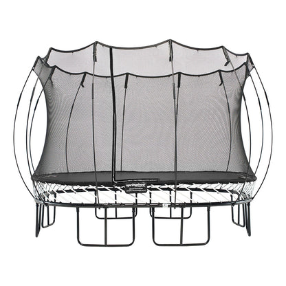 Springfree Outdoor Square 13 Foot Trampoline, Enclosure, Hoop Game, and Ladder - 215885