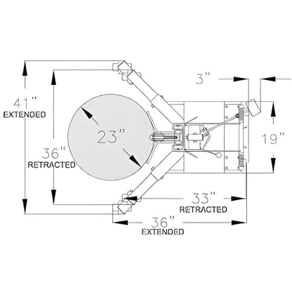 Wesco Industrial Products DM-1100 650 lb. / 1,100 lb. Ergonomic Hydraulic Drum Handler with Gator Grip Clamp 240150