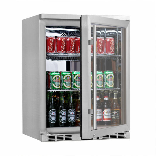 Kings Bottle 24 Inch Under Counter Beer Cooler Drinks Stainless Steel KBU55M