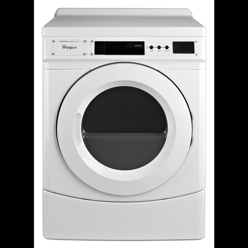 WHIRLPOOL  27" Commercial Electric Front-Load Dryer, Non-Vend White - CED9160GW-KT