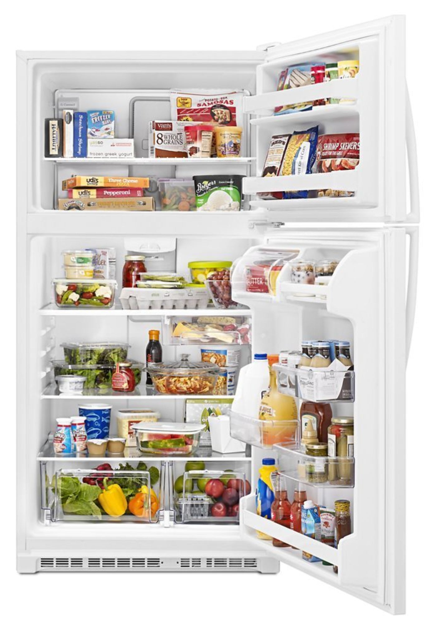 WHIRLPOOL 33-inch Wide Top Freezer Refrigerator - 20 cu. ft. - WRT311FZDW-KT