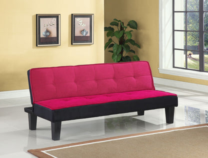 Modway Furniture 66" Pink Fabric Sofa with Modern Black Legs – Stylish, Durable, Chic for Contemporary Living Spaces - 285670-HOMEROOTS