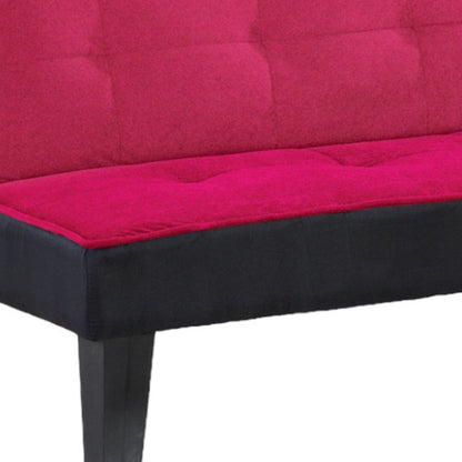 Modway Furniture 66" Pink Fabric Sofa with Modern Black Legs – Stylish, Durable, Chic for Contemporary Living Spaces - 285670-HOMEROOTS
