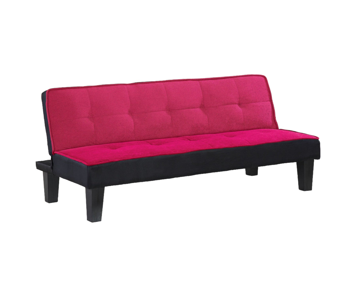 Modway Furniture 66" Pink Fabric Sofa with Modern Black Legs – Stylish, Durable, Chic for Contemporary Living Spaces - 285670-HOMEROOTS