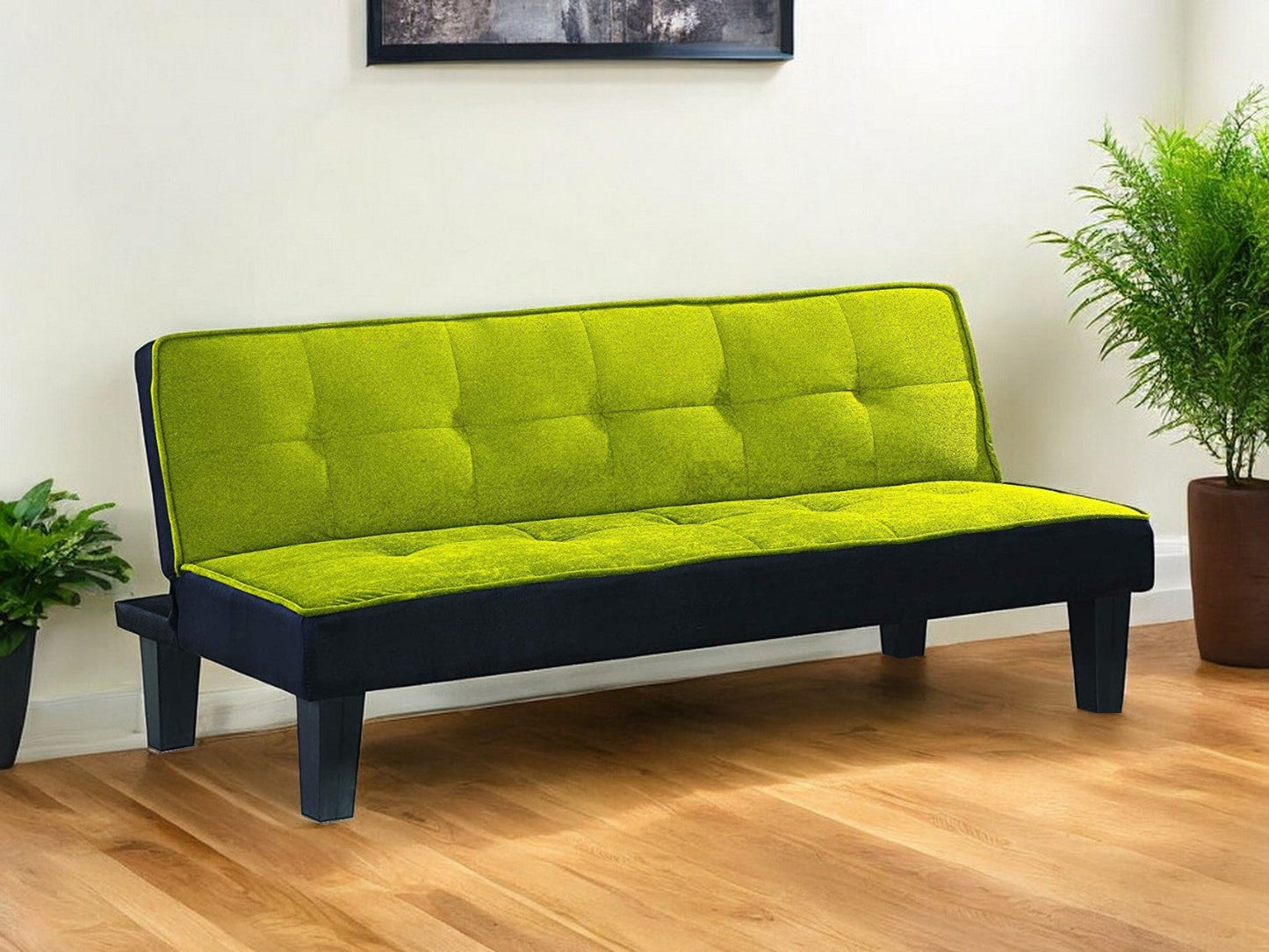 Modway Furniture 66" Elegant Green Fabric Sofa with Sleek Black Legs – Perfect for Modern Living Room Décor! - 285671-HOMEROOTS