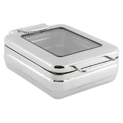Wundermaxx Prämie Stainless Steel 2/3 Size Hydraulic Induction Chafing Dish,  L 46 x W 41 x H 16 cm,  Capacity 6 Litres - 920.124