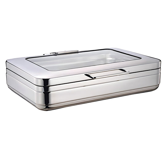 Wundermaxx Prämie Stainless Steel Full Size Induction Chafing Dish,  L 57 x W 46.4 x H 16 cm,  Capacity 9 Litres - 920.126