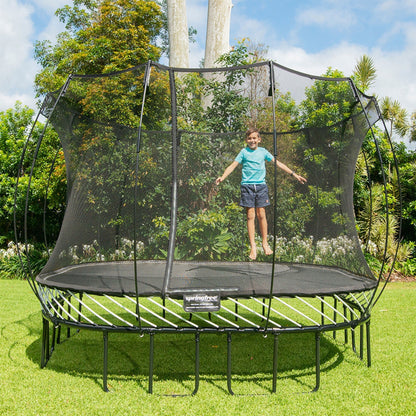 Springfree Trampoline Kids Square 13 Foot Trampoline & FlexrHoop Basketball Game - 299870