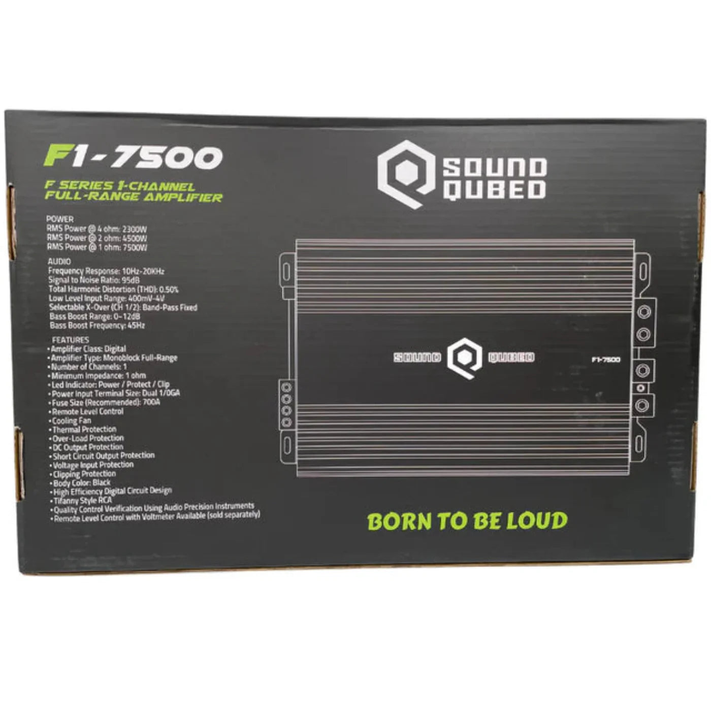 SoundQubed 7500 Watts F1-7500 Full Bridge Mono Block Amplifier - SQ-F1-7500