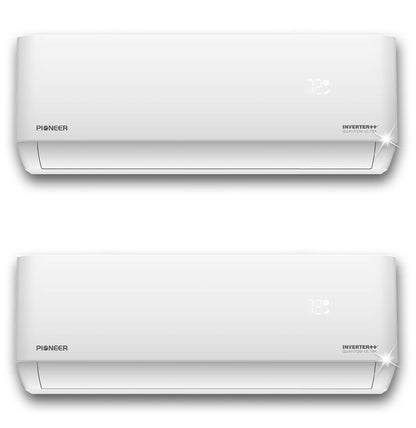 Dual Split 27000 BTU 2.25-Ton Quantum Ultra Wi-Fi 24 SEER2 Energy-Star Multi (2) Zone Wall Mount Air Conditioner Heat Pump 230-Volt - WYT030GLSI24M3-18W-19W