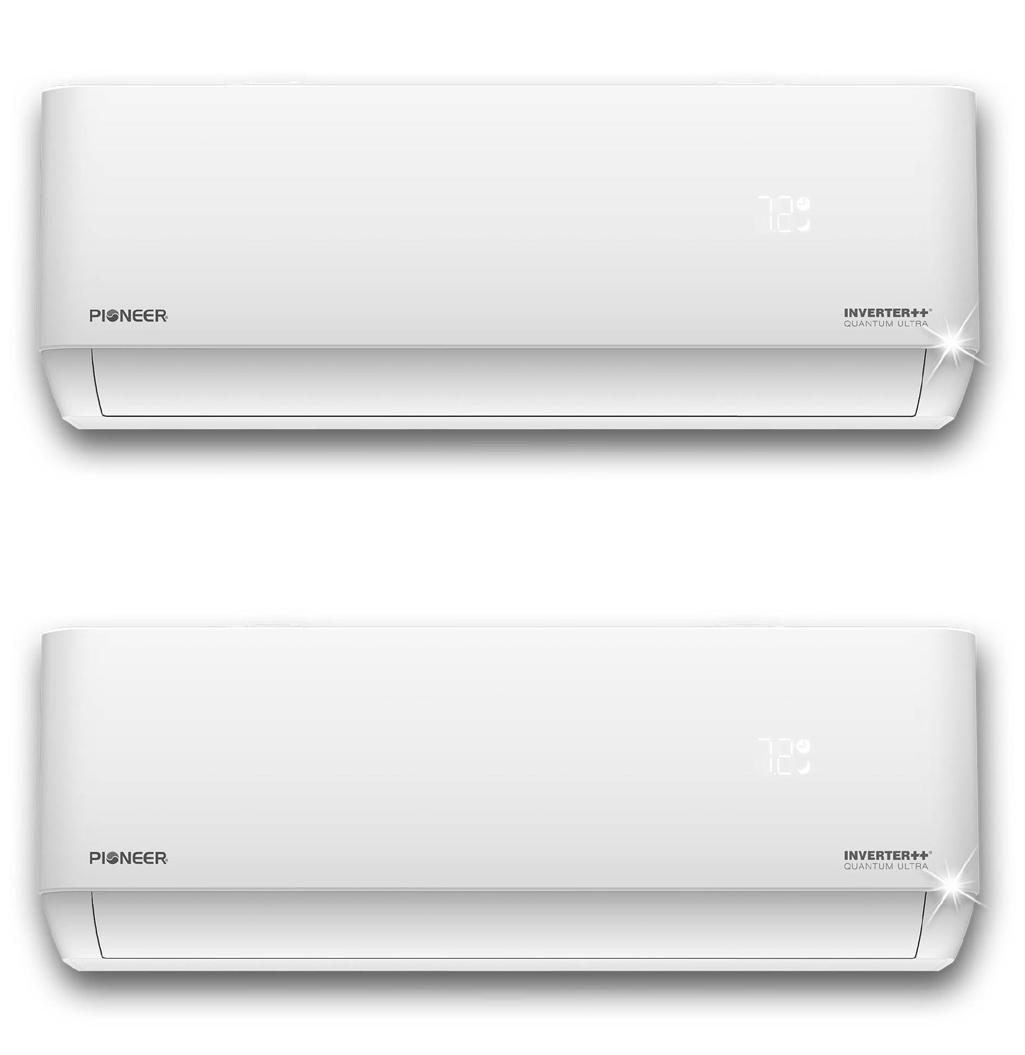 Pioneer Dual Split 36000 BTU 3-Ton Quantum Ultra Wi-Fi 22.5 SEER2 Energy-Star Multi (2) Zone Wall Mount Air Conditioner Heat Pump 230-Volt - WYT040GLSI24M4-18W-18W