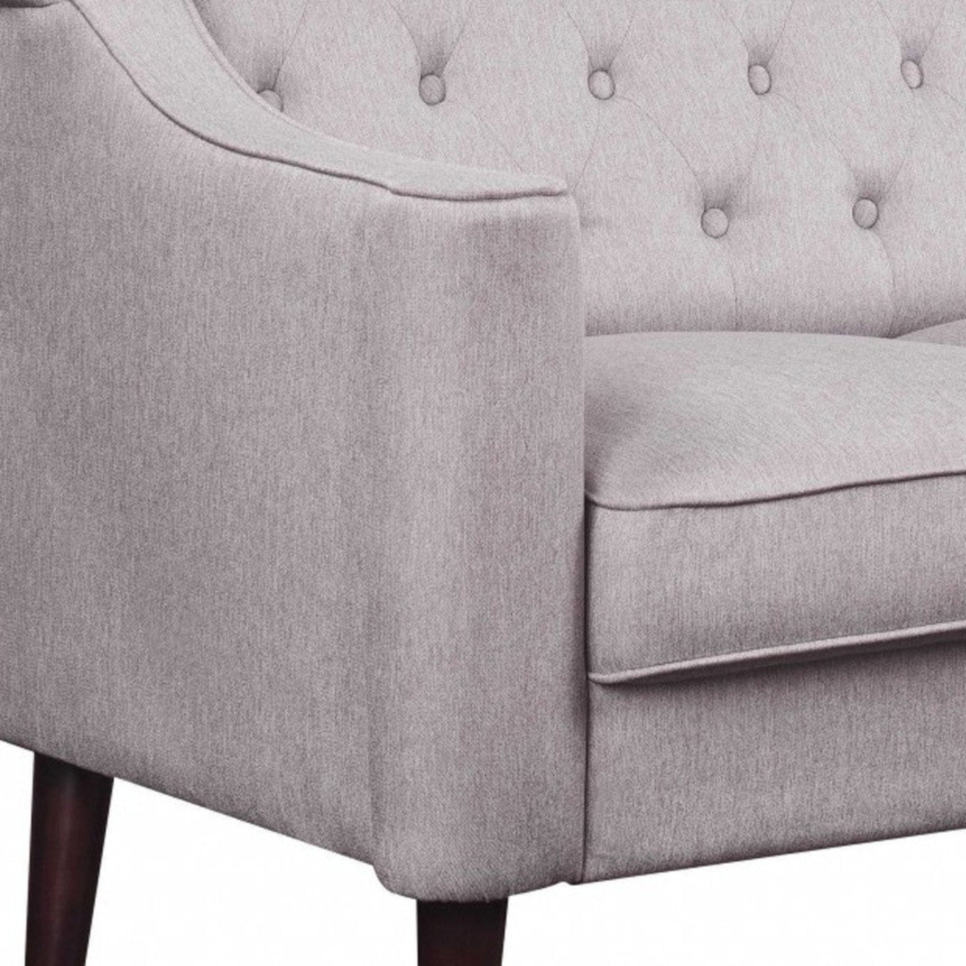 Modway Furniture 73" Cream Fabric Sofa with Elegant Dark Brown Legs - Perfect Blend of Comfort and Style for Your Home - 318824-HOMEROOTS