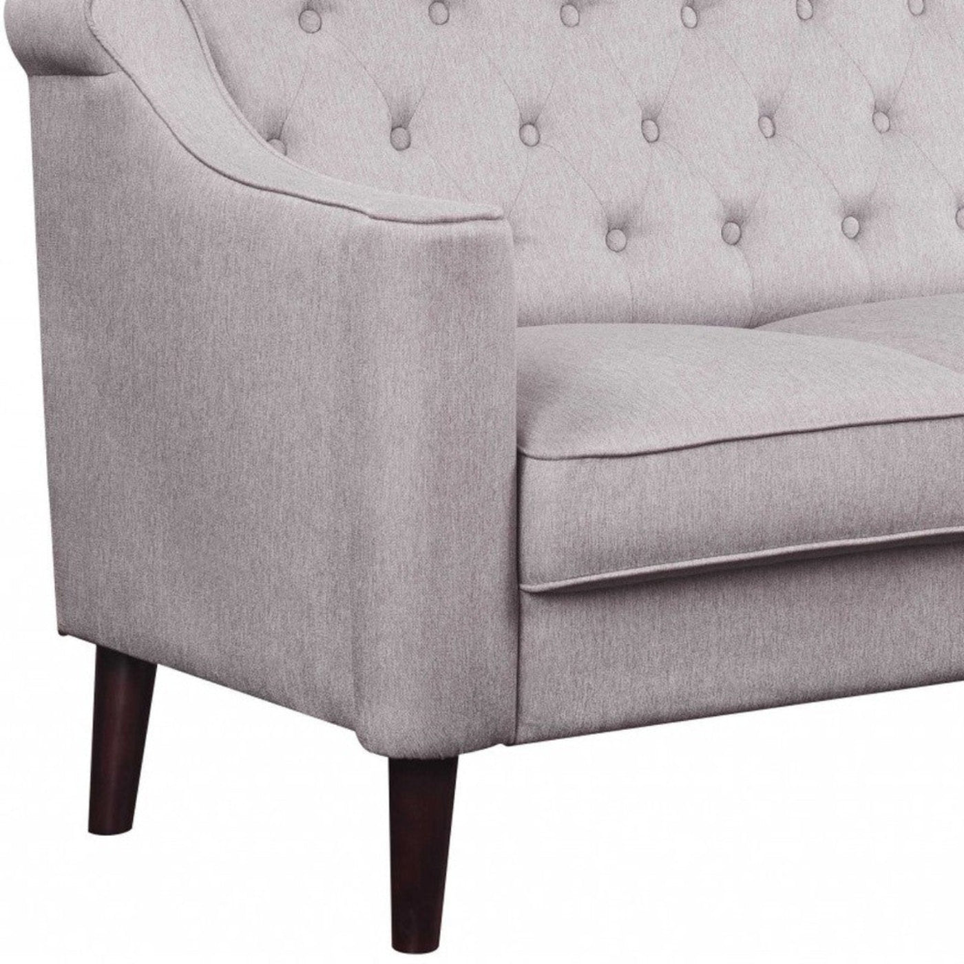 Modway Furniture 73" Cream Fabric Sofa with Elegant Dark Brown Legs - Perfect Blend of Comfort and Style for Your Home - 318824-HOMEROOTS