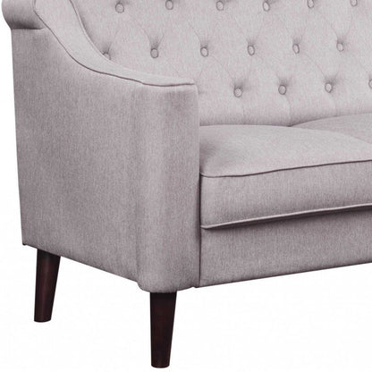 Modway Furniture 73" Cream Fabric Sofa with Elegant Dark Brown Legs - Perfect Blend of Comfort and Style for Your Home - 318824-HOMEROOTS