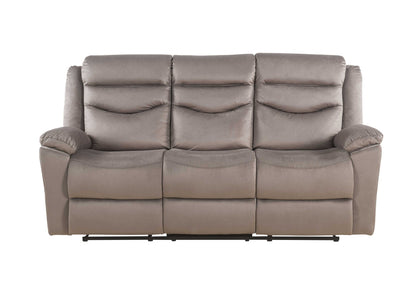 Modway Furniture 78" Luxurious Brown Velvet Reclining Sofa with Black Legs - Comfort and Style for Your Living Room - 347270-HOMEROOTS