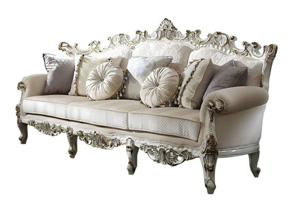 Modway Furniture 36" Elegant Pearl Polyester Blend Floral Sofa with Cozy Toss Pillows - Stylish & Durable Seating - 348234-HOMEROOTS